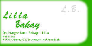 lilla bakay business card